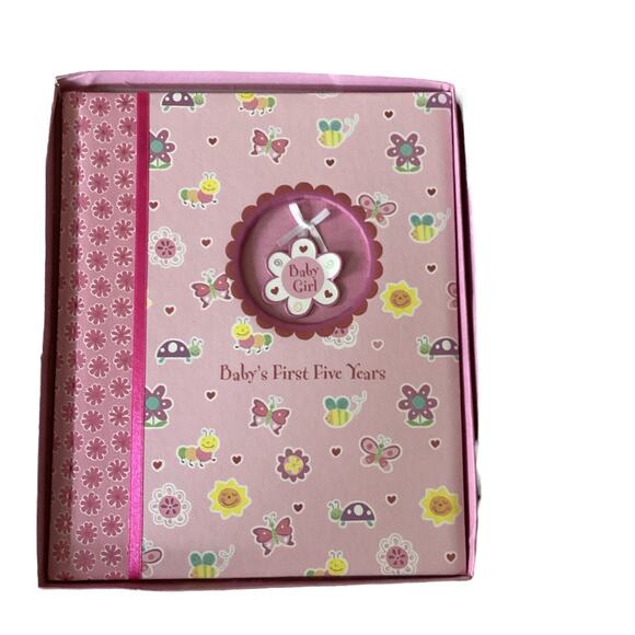Baby's First 5 Years in Box Memory Book  JennyJeff Designs Pink - Picture 3 of 6